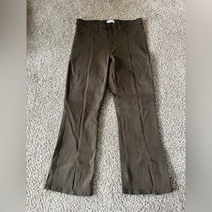 Pistola Olive-Toned Coated Denim Jeans